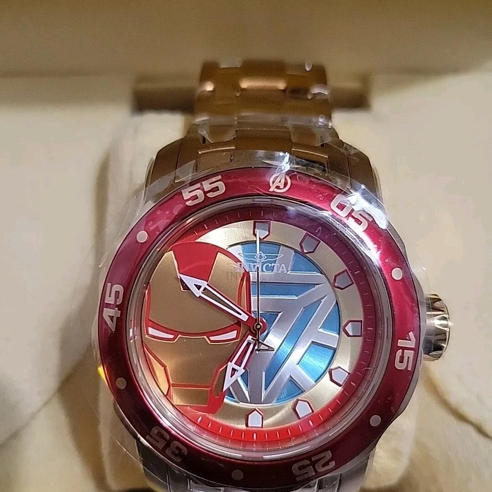 Invicta Red and Silver Heroic Watch